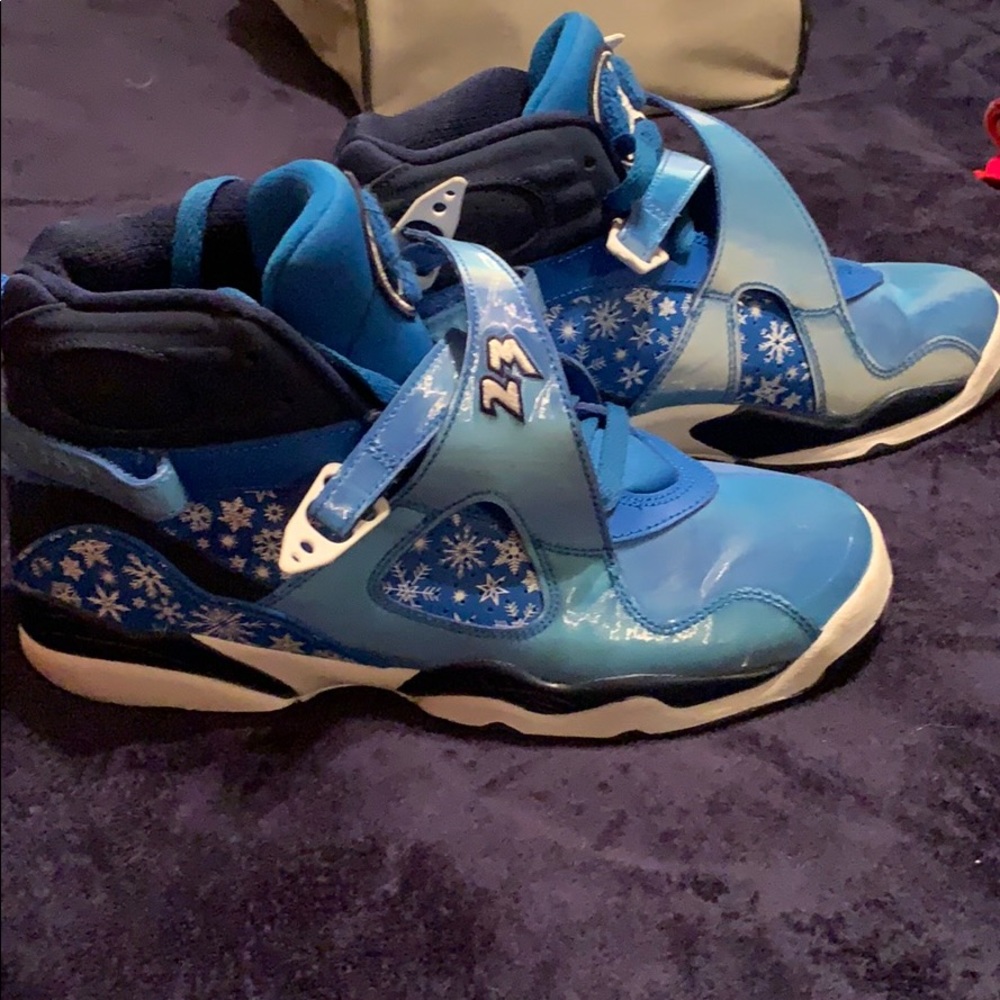 Blue snowflake Jordans